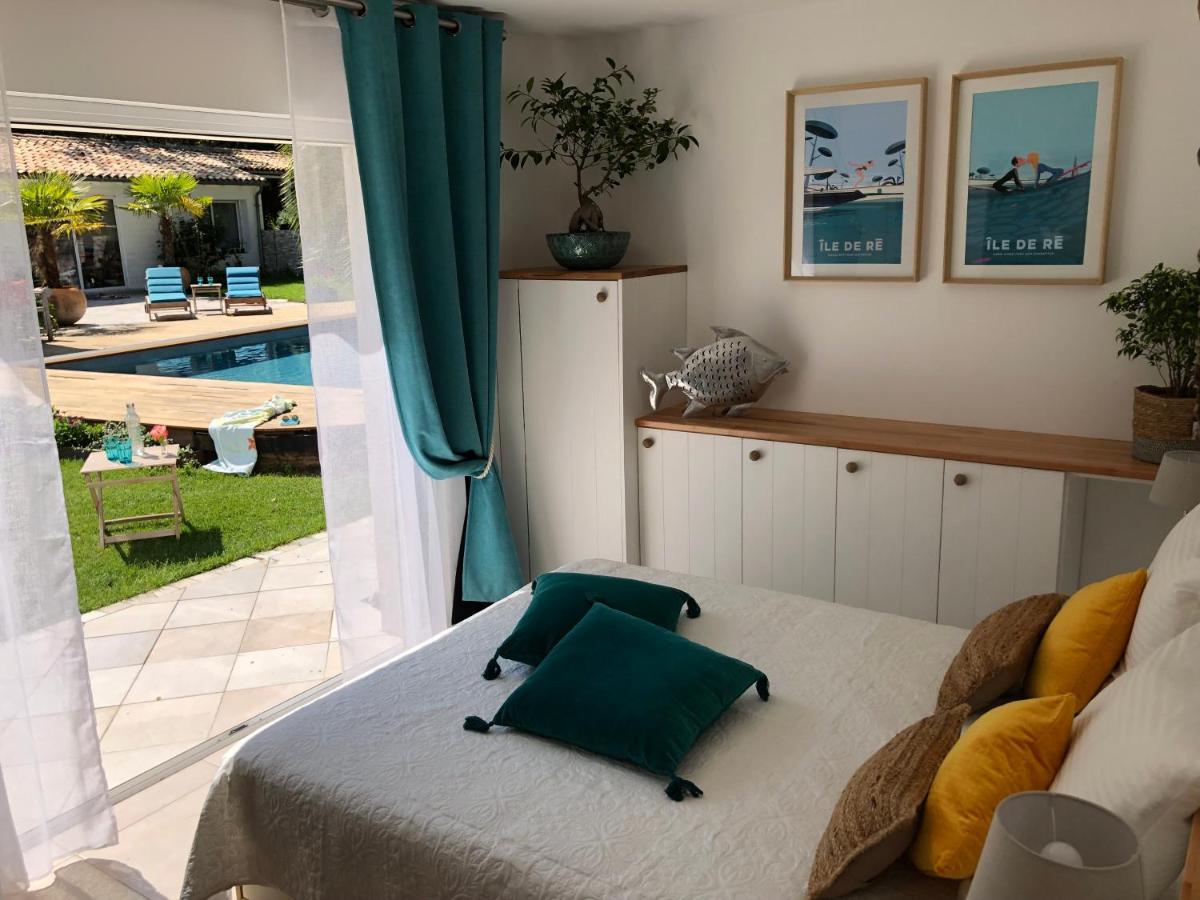 La Maison De La Dune - Chambres Climatisees - Jacuzzi 1Ere Seance Offerte - Piscine Chauffee Avec Abri Amovible - Plage Situee A 200M, Acces Direct Par Le Bois La Couarde-sur-Mer Kültér fotó